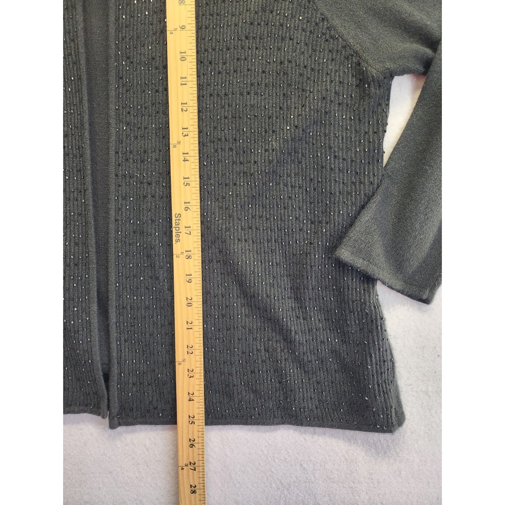 Koret Black Beaded Twin Set Cardigan Shell Knit Sweater 1X - Picture 5 of 7